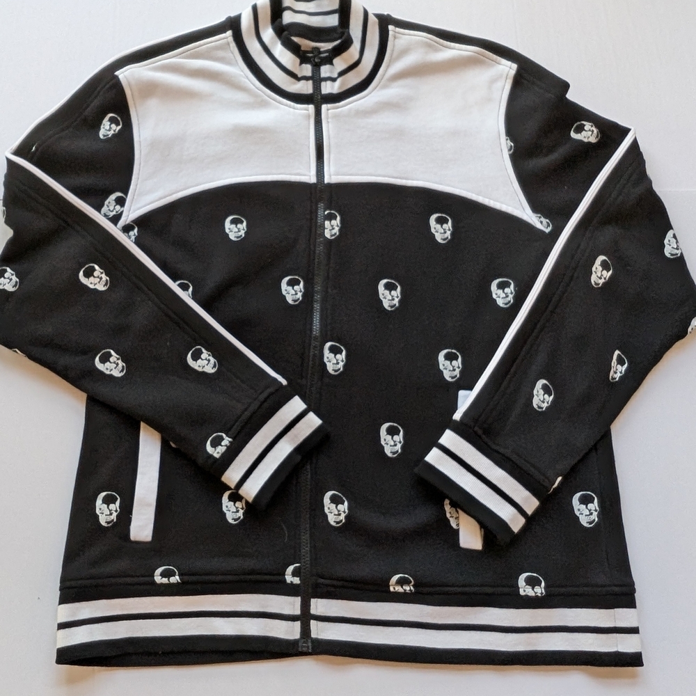 INC International Concepts Mens Skull Print Full-Zip Track Jacket